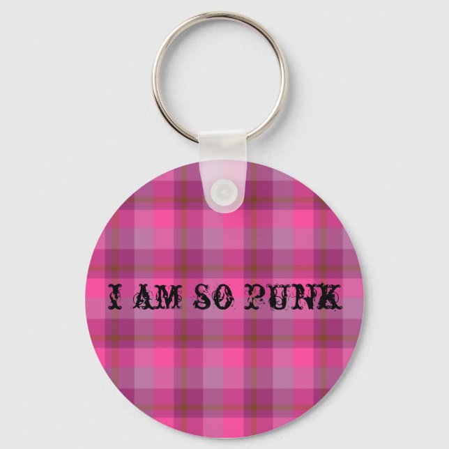 Also Punk Kariert Schlüsselanhänger (Vorderseite)