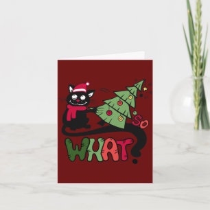 Also, was Chat Weihnachtskarte Karte