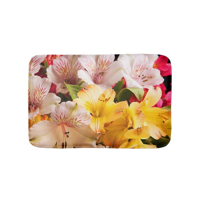 Alstroemeria-Blumen-Bad-Matte Badematte (Vorderseite)