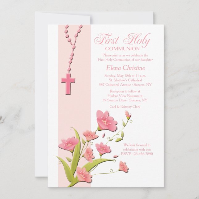 Alstroemeria-Blumen-Einladung Einladung (Vorderseite)