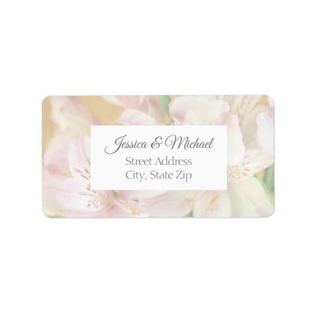 Alstromeria-Malerei Adressaufkleber (Vorne)