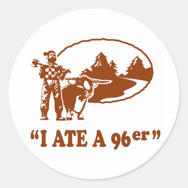 Alt 96er runder aufkleber (Vorderseite)