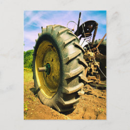 Alt, arbeitet John Deere Traktor Postkarte