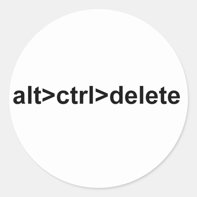 alt>ctrl>Aufkleber löschen Runder Aufkleber (Vorderseite)