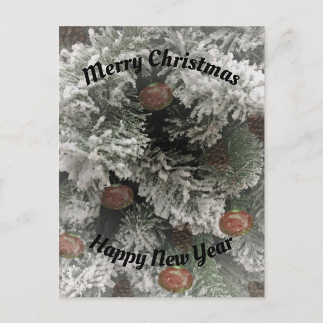 Alt-Feiertags-Grünschnäbel Feiertagspostkarte (Vorderseite)