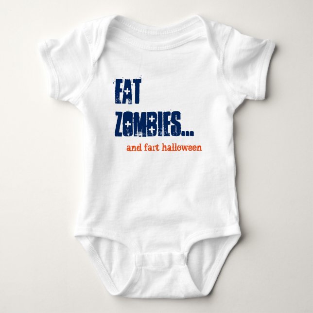 Alt Funny Baby Eat Zombies Halloween Baby Grow Baby Strampler (Vorderseite)