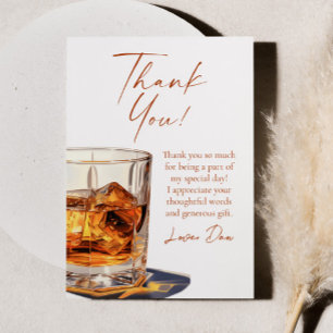 Alt Glas Whisky Glas Geburtstagsfeier Dankeskarte