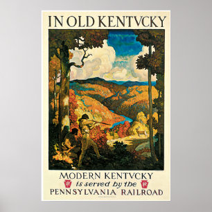 Alt Kentucky Vintage Reisewerbung Poster
