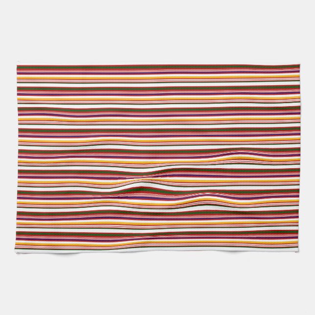 Alt modische Candy Stripes (groß) Geschirrtuch (Horizontal)