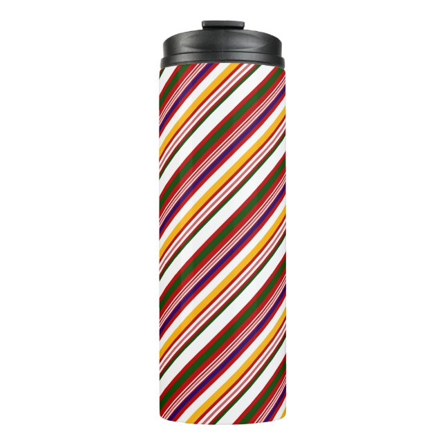 Alt modische Candy Stripes Thermosbecher (Vorderseite)