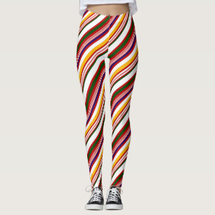 Alt modische Candy Stripes Weihnachten Leggings