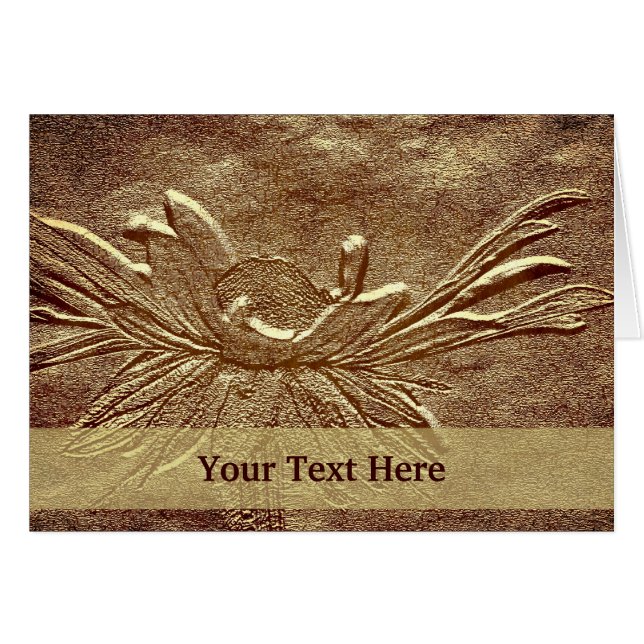 Alt modische Daisy Floral Foto Card (Vorderseite (Horizontal))