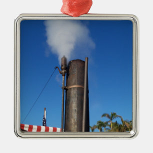 Alt-modische Dampfpfeife Silbernes Ornament