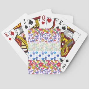Alt modische gequiltierte Blumengrenzen Niedlich Spielkarten