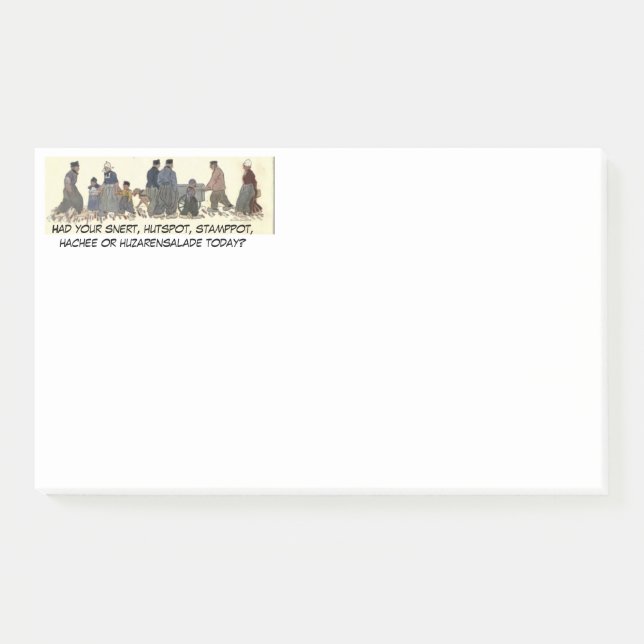 "Alt modische holländische Ansammlung" Post-it Klebezettel (Vorderseite)