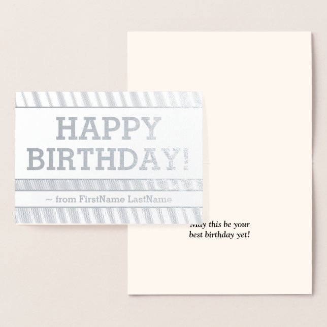 Alt modische, klassische "HAPPY BIRTHDAY"-Karte Folienkarte (Anzeige)