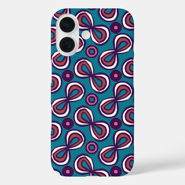 Alt modische Ribbon Candy iPhone 16 Hülle (Rückseite)