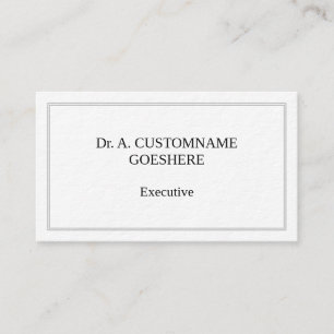 Alt modische und klassische Führungskraft Busines Visitenkarte