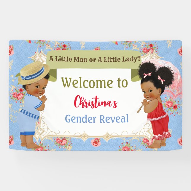 Alt modische Viktorianische Sommer-Genderoffenbaru Banner (Horizontal)