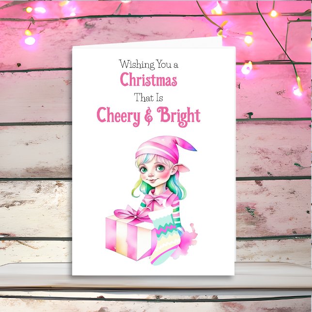 Alt-modische Weihnachten Rosa Elf Cheery und hell (Von Creator hochgeladen)