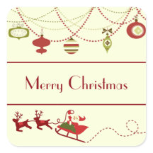 Alt modische Weihnachten - Square Sticker