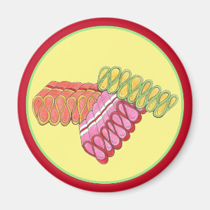 Alt-modische Weihnachts-Ribbon Candy Holiday Sweet Magnet
