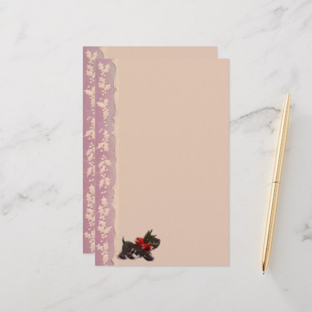 Alt modische Weihnachts-Shopping-Stationery Briefpapier (Vorderseite/Rückseite Beispiel)