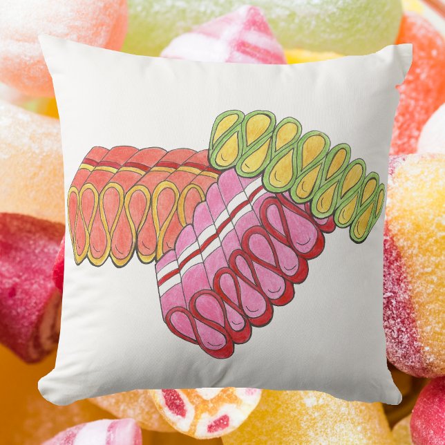 Alt-modische Weihnachtscreme Candy Xmas Pillow Kissen (Ribbon Candy Pillow)