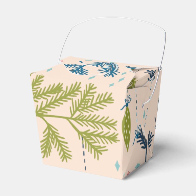 Alt modische Weihnachtsschmuck mit Baumhaufen Geschenkschachtel (Vorderseite)