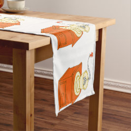 Alt modischer Country Coffee Grinder Table Runner Großer Tischläufer