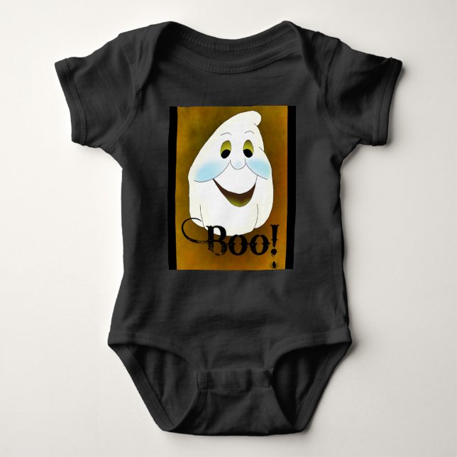 Alt modischer Ghost Head Boo Baby Strampler (Vorderseite)
