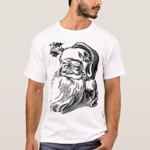 Alt modischer Vintager Weihnachtsmann T-Shirt