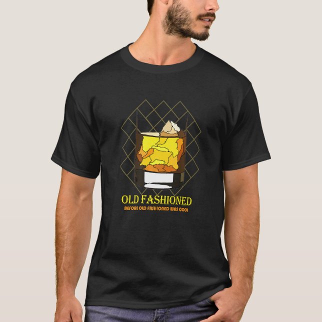 Alt modischer Whiskey T-Shirt (Vorderseite)