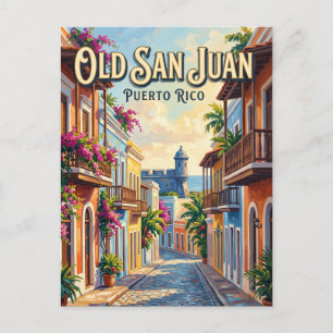 Alt-San-Juan Puerto Rico Postkarte