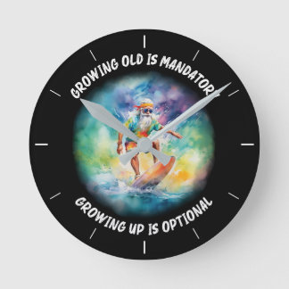 alt werden muss, aufwachsen ist optional runde wanduhr