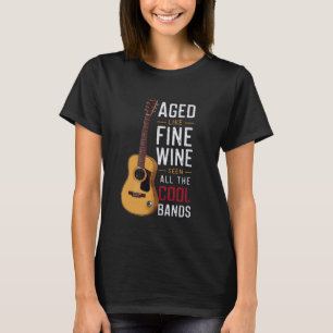 Alt wie Wein gesehen alle alten Coolen Bands Vinta T-Shirt