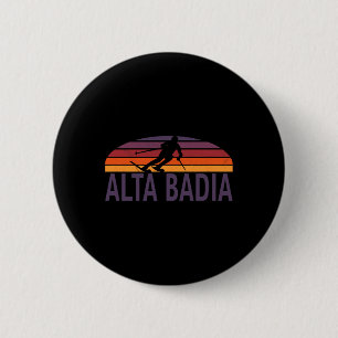Alta Badia Dolomites Italien Ski Resort Snowboarde Button