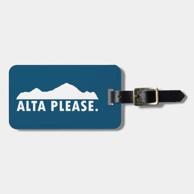 Alta bitte gepäckanhänger (Vorderseite horizontal)
