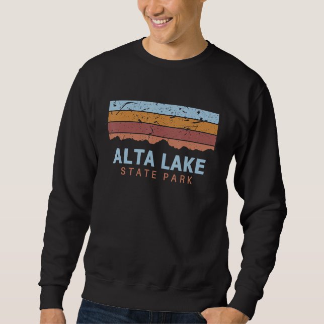Alta Lake State Park Washington Retro Cool Sweatshirt (Vorderseite)