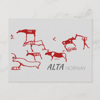 Alta, Norwegen (Steinschnitzerei) Postkarte
