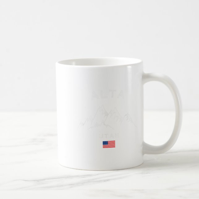 Alta Ski Resort Rocky Mountains Skifahren Souvenir Kaffeetasse (Rechts)