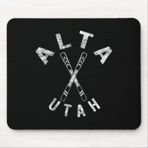 Alta Ski Utah Souvenir Skifahrer Skifahren Snowboa Mousepad