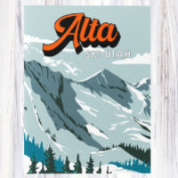 Alta Skigebiet Winter Utah Vintag