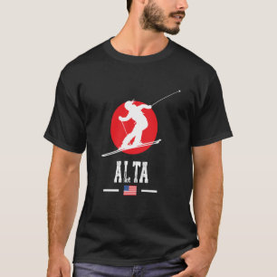 Alta USA Skigebiet Rocky Mountains Amerikanisches T-Shirt