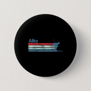 Alta Utah Retro Ski Button