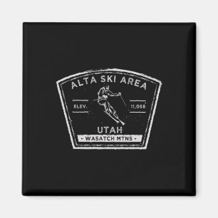 Alta Utah Schnee Skifahren Magnet