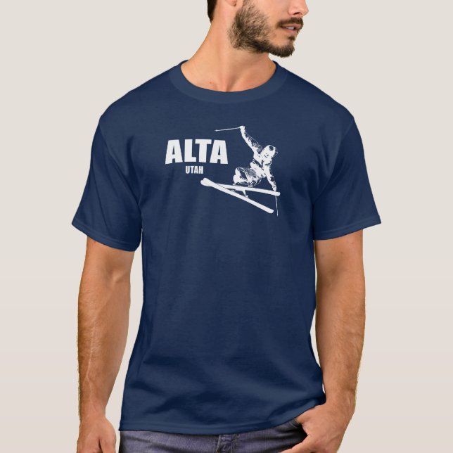 Alta Utah Skier T-Shirt (Vorderseite)