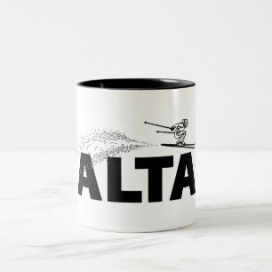 Alta Utah Skispringer Zweifarbige Tasse