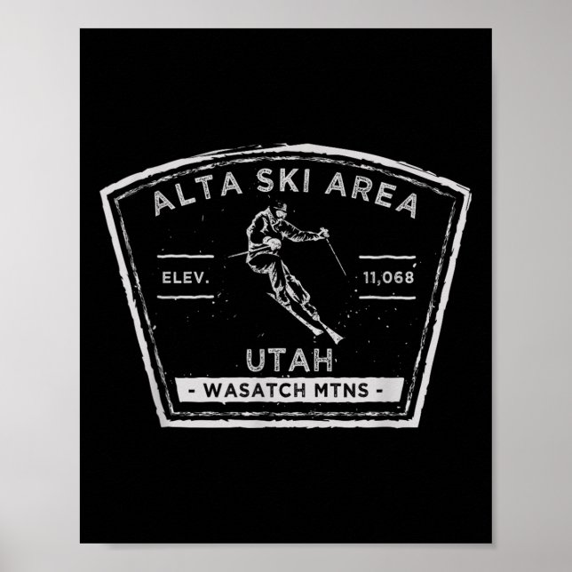 Alta Utah Snow Skiing Poster (Vorne)