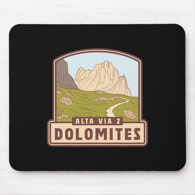 Alta Via 2 – Dolomiten - Italien  Mousepad (Vorne)